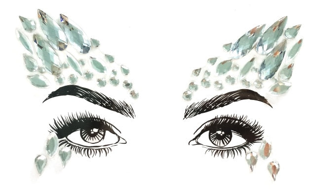 Crystal Jewels Face Art