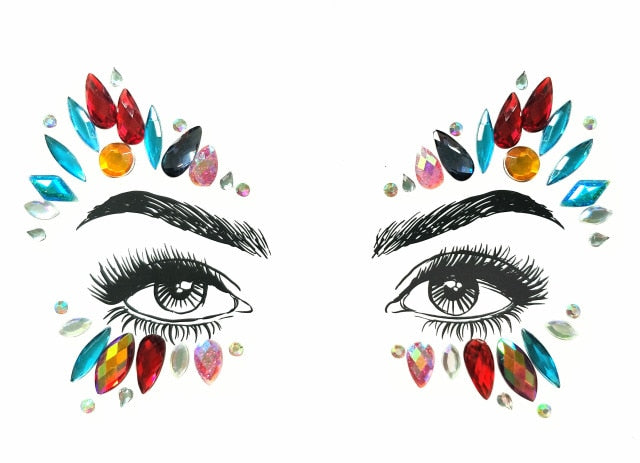 Crystal Jewels Face Art