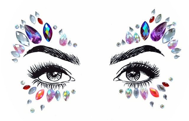 Crystal Jewels Face Art