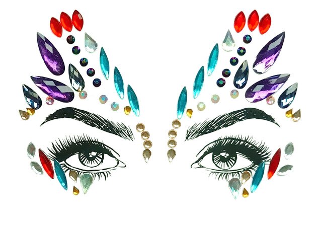 Crystal Jewels Face Art