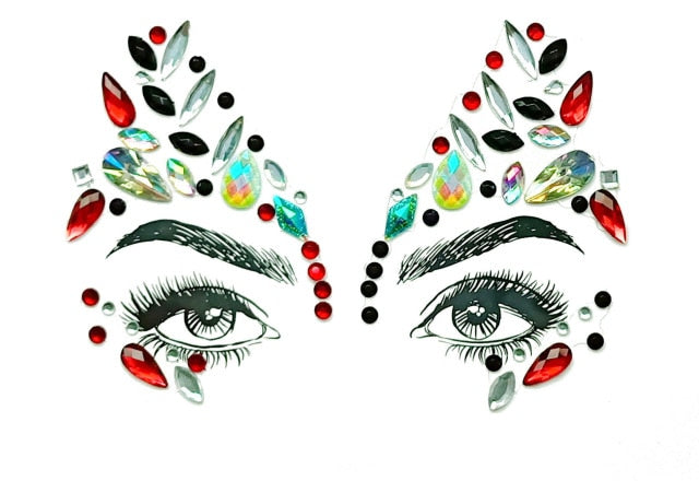 Crystal Jewels Face Art