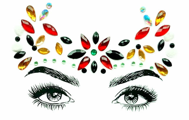 Crystal Jewels Face Art