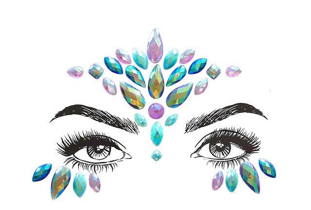 Crystal Jewels Face Art