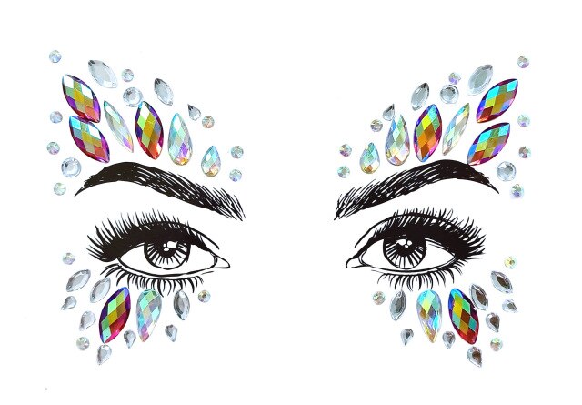 Crystal Jewels Face Art